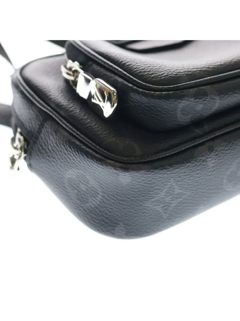 Louis Vuitton Monogram Eclipse Outdoor Pochette Mini Shoulder Bag Black Leather
